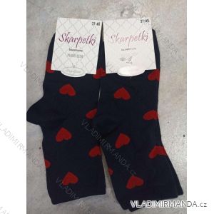 Ponožky valentýnské veselé slabé dámské srdce (37-40) POLSKÁ MÓDA DPP24012
