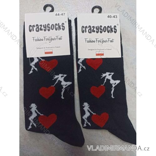 Ponožky valentínske veselé slabé pánske srdce (40-43, 44-47) POĽSKÁ MÓDA DPP24013