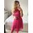 Trägerloses Spitzen-Partykleid für Damen (Einheitsgröße S/M) ITALIAN FASHION IMC23349