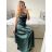 Šaty dlhé elegantné na ramienka dámske (S/M ONE SIZE) TALIANSKA MODA IM323013/DU S/M biela