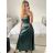 Šaty dlhé elegantné na ramienka dámske (S/M ONE SIZE) TALIANSKA MODA IM323013/DU S/M biela