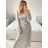Women's Long Long Sleeve Party Dress (S/M ONE SIZE) ITALIAN FASHION IMM23056 black S/M