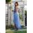 Trägerloses langes Partykleid aus Satin für Damen (34-42) POLISH FASHION PMLEL24NATHALIE hellblau 40