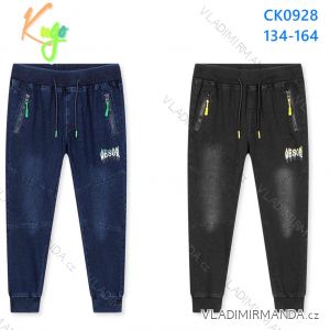 Rifle jeans slabé dlouhé dorostenecké chlapecké (134-164) KUGO CK0928