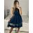 Šaty elegantní letní bez rukávu dámské (S/M/L ONE SIZE) ITALSKÁ MÓDA IMHMS23NELA/DU - Barva   oranžová - Velikost   M/L