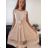 Šaty elegantní letní bez rukávu dámské (S/M/L ONE SIZE) ITALSKÁ MÓDA IMHMS23NELA/DU - Barva   oranžová - Velikost   M/L