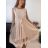 Šaty elegantné letné bez rukávov dámske (S/M/L ONE SIZE) TALIANSKA MÓDA IMHMS23NELA/DU - Farba   svetlo ružová - veľkosť   M / L