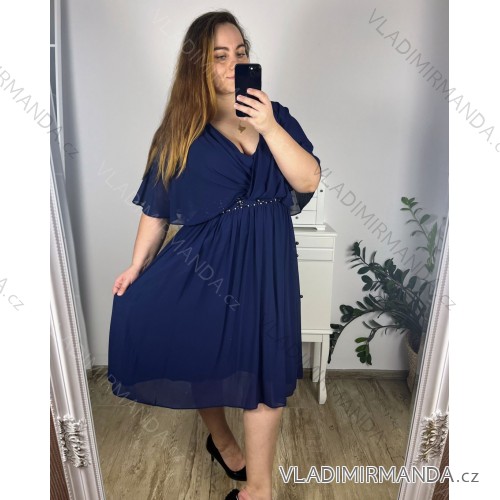 Women's Strapless Elegant Prom Long Dress (S/M, L/XL) FRENCH FASHION FMF231707 Colour   dark blue Size   XL/2XL