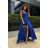 Women's Plus Size (42-46) Long Elegant Party Sleeveless Dress POLISH FASHION PMLBC23265-10 blue 46