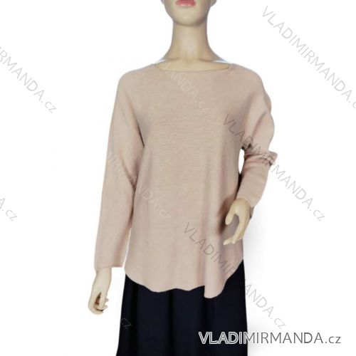 Women's Long Sleeve Knitted T-Shirt (S/M ONE SIZE) ITALIAN FASHION IMC23390