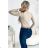375-7 Body mit Umschlagausschnitt – Beige