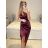 Šaty dlouhé společenské na ramínka dámské (S/M ONE SIZE) ITALSKá MODA IM3236537