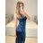 Šaty dlouhé společenské na ramínka dámské (S/M ONE SIZE) ITALSKá MODA IM3236537
