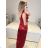 Šaty dlouhé společenské na ramínka dámské (S/M ONE SIZE) ITALSKá MODA IM3236537/DU S/M Černá