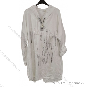 Damen-Sweatshirt-Kleid mit langen Ärmeln und Kapuze (L/XL/2XL Einheitsgröße) ITALIAN FASHION IMB23203/DR