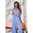 Women's Plus Size (42-46) Long Elegant Party Sleeveless Dress POLISH FASHION PMLBC23265-10