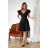 Women's Plus Size (42-46) Long Elegant Party Sleeveless Dress POLISH FASHION PMLBC23265-10 black 34