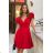 Women's Plus Size (42-46) Long Elegant Party Sleeveless Dress POLISH FASHION PMLBC23265-10 red 34