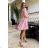 Women's Plus Size (42-46) Long Elegant Party Sleeveless Dress POLISH FASHION PMLBC23265-10 pink 34