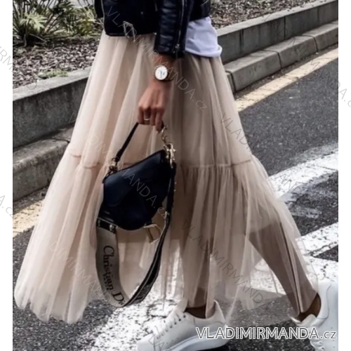 Mittellanger Faltenrock für Damen (Einheitsgröße S/M) ITALIAN FASHION IMPLI244911