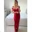 Šaty společenské carmen elegantní dámské (S/M ONE SIZE) ITALSKá MODA IMS235378/DU S/M Černá