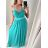 Women's long strapless tulle party dress (S/M ONE SIZE) ITALIAN FASHION IMHMS24ELENA