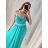 Women's long strapless tulle party dress (S/M ONE SIZE) ITALIAN FASHION IMHMS24ELENA