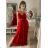 Women's long strapless tulle party dress (S/M ONE SIZE) ITALIAN FASHION IMHMS24ELENA