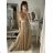 Women's long strapless tulle party dress (S/M ONE SIZE) ITALIAN FASHION IMHMS24ELENA