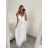 Women's long strapless tulle party dress (S/M ONE SIZE) ITALIAN FASHION IMHMS24ELENA