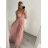 Women's long strapless tulle party dress (S/M ONE SIZE) ITALIAN FASHION IMHMS24ELENA