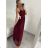 Women's long strapless tulle party dress (S/M ONE SIZE) ITALIAN FASHION IMHMS24ELENA