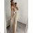 Women's long strapless tulle party dress (S/M ONE SIZE) ITALIAN FASHION IMHMS24ELENA