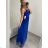 Women's long strapless tulle party dress (S/M ONE SIZE) ITALIAN FASHION IMHMS24ELENA