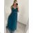 Women's long strapless tulle party dress (S/M ONE SIZE) ITALIAN FASHION IMHMS24ELENA