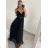 Women's long strapless tulle party dress (S/M ONE SIZE) ITALIAN FASHION IMHMS24ELENA