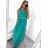 Women's long strapless tulle party dress (S/M ONE SIZE) ITALIAN FASHION IMHMS24ELENA