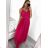 Women's long strapless tulle party dress (S/M ONE SIZE) ITALIAN FASHION IMHMS24ELENA