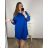 Šaty elegantní dlouhý rukáv dámské nadrozměr (3XL/4XL ONE SIZE) ITALSKá MóDA IM424BELLA/DU 3XL/4XL smaragdová