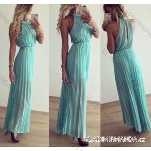 Šaty dlhé spoločenské šifónové bez rukávov dámske (S/M ONE SIZE) TALIANSKA MÓDA IMHMS24216