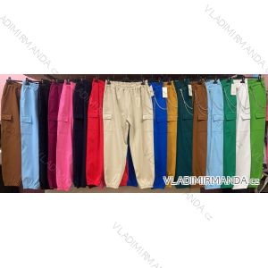 Kalhoty dlouhé dámské nadrozměr (3XL/4XL ONE SIZE) ITALSKÁ MÓDA IMWQ24016
