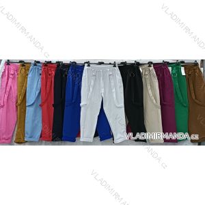 Kalhoty dlouhé dámské nadrozměr (3XL/4XL ONE SIZE) ITALSKÁ MÓDA IMWQ24020