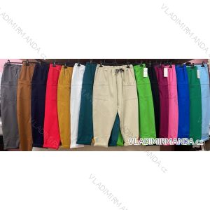 Kalhoty dlouhé dámské nadrozměr (3XL/4XL ONE SIZE) ITALSKÁ MÓDA IMWQ24021