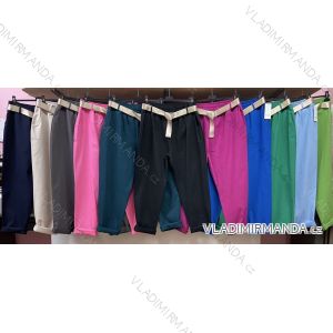 Kalhoty dlouhé dámské nadrozměr (3XL/4XL ONE SIZE) ITALSKÁ MÓDA IMWQ24026