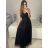 Dress classic short sleeve women (uni S / M) ITALIAN FASHION IMC20203 black M / L