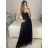 Dress classic short sleeve women (uni S / M) ITALIAN FASHION IMC20203 black M / L