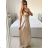 Šaty dlouhé elegantní společenské na ramínka dámské (S/M/L ONE SIZE) ITALSKÁ MÓDA IMPBB23B23376