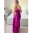 Šaty dlouhé elegantní společenské na ramínka dámské (S/M/L ONE SIZE) ITALSKÁ MÓDA IMPBB23B23376