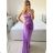 Šaty dlouhé elegantní společenské na ramínka dámské (S/M/L ONE SIZE) ITALSKÁ MÓDA IMPBB23B23376