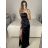 Šaty společenské elegantní dámské (S/M ONE SIZE) ITALSKá MODA IMS235391/DU -   zlatá -   S/M